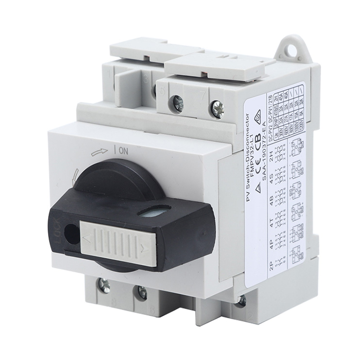 Din Rail Yokwera Padlockable DC Isolator Switch